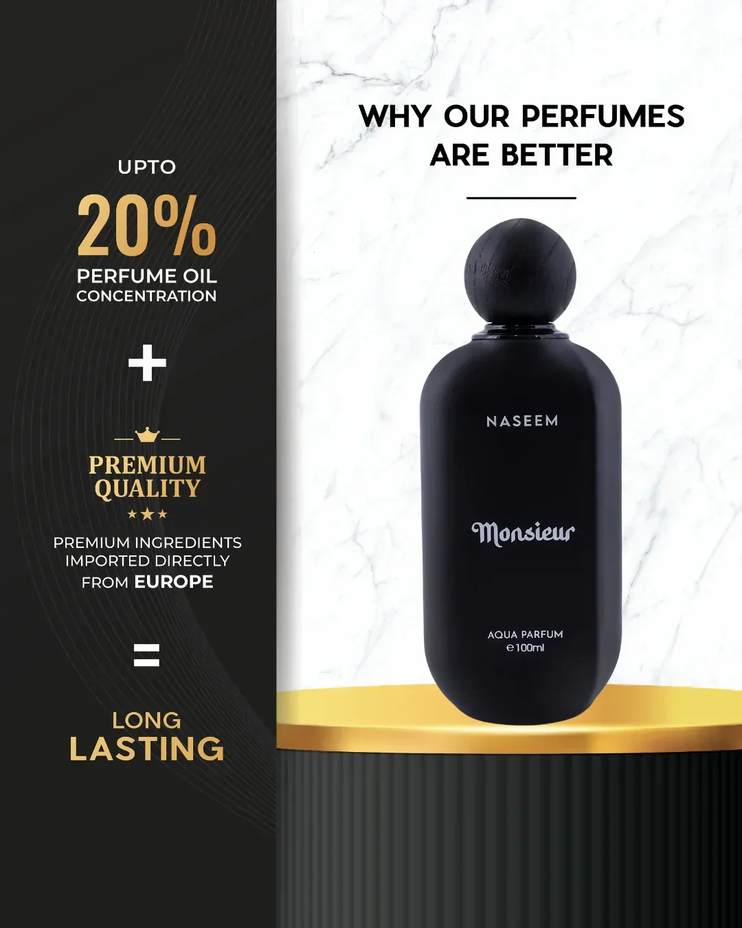 Monsieur by Naseem - Sophisticated Aqua Fragrance for Men - Image 3