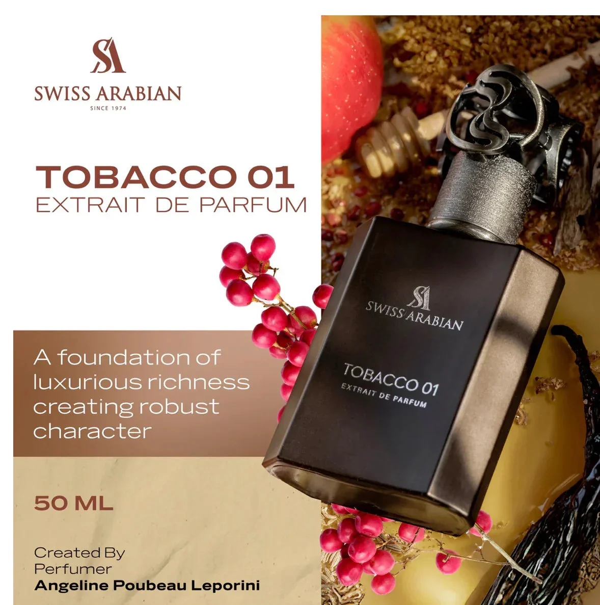 Experience Luxury with Tobacco 01 Extrait de Parfum - Image 3